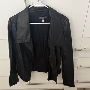 Vince Black Leather Jacket for Women